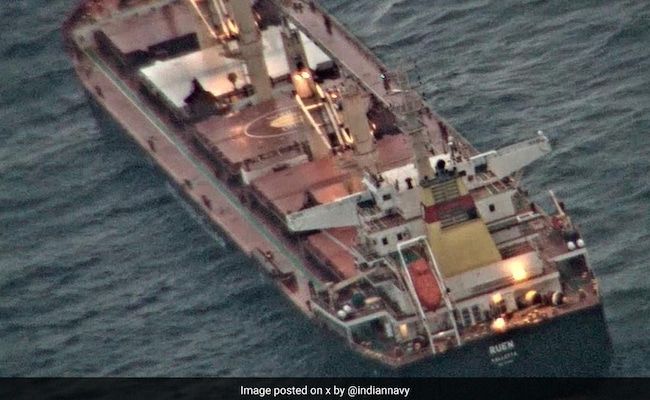 Indian Navy Evacuates Injured Sailor From Ship Hijacked In Arabian Sea