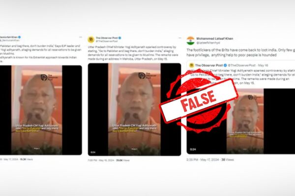 Fact Check: Clipped Video Of Yogi Adityanath Making Remarks On Muslims Viral